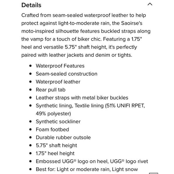 UGG Saoirse Leather Booties in Black Size 8 / Like New - Picture 7 of 13